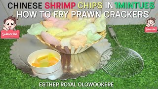 How to fry Prawn Crackers in 1mins •• Coloured Chinese Shrimp Chips •• shorts youtubeshorts [upl. by Harrat330]