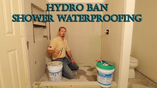 Laticrete Hydro Ban Shower Wall Application Process 2021 [upl. by Tnayrb]