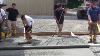 Concrete Spin Screed used by amateurs for their first pour [upl. by Enuahs]