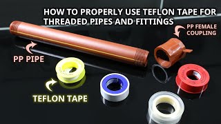 Using Teflon Tape on Threaded Pipes amp Fittings  Teflon Tape  Pvc Tape  PPH [upl. by Damara]