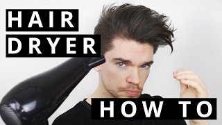 How To Use A Hair Dryer  Men’s Hair [upl. by Yeldnarb]