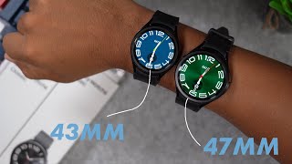 Samsung Galaxy Watch 6 Classic  43mm vs 47mm SIZE Comparison on WRIST [upl. by Jennifer42]