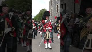 Scotland the Brave as Drum Major Esson leads the Pipe Bands to Tomintoul Highland Games shorts [upl. by Acinoda]