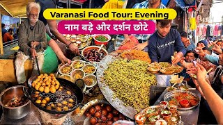 पलंगतोड़ amp Banaras STREET FOOD Tour in Evening  Famous Food in Varanasi  Varanasi Food Tour Part 3 [upl. by Heyra]