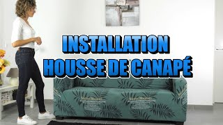 Housse Design  Installation housse de canapé [upl. by Neyugn]