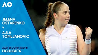 Jelena Ostapenko v Ajla Tomljanovic Highlights  Australian Open 2024 Second Round [upl. by Juakn]