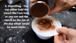 How to stencil a cappuccino coffee with fresh milk [upl. by Nojed305]