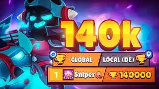 FIRST EVER 140000🏆 BY SNIPER🐙 [upl. by Atinev827]