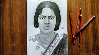 Pritilata Waddedar Drawingপ্রীতিলতা ওয়াদ্দেদার [upl. by Lleryd]