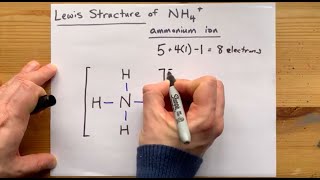 Lewis Structure of NH4 Ammonium ion [upl. by Cutlip]