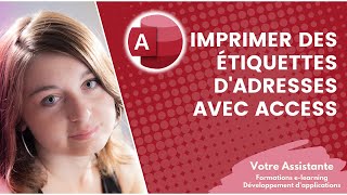 Imprimer des étiquettes dadresses avec Access [upl. by Ynoep]