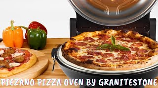 Piezano Pizza Oven by Granitestone – Electric Pizza Oven OutdoorIndoor Portable Countertop 12 Inch [upl. by Oicnerolf]