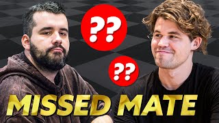 MISSED MATE IN 3  Ian Nepomniachtchi vs Magnus Carlsen  AI Cup 2023 [upl. by Kepner217]