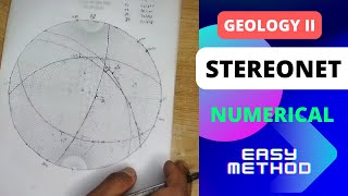 STEREONET NUMERICAL  GEOLOGY II  IOE  TU  PU  EASY METHOD  EASY METHOD  TRICK [upl. by Osric]