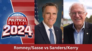 The Political Machine 2024 RomneySasse vs SandersKerry [upl. by Aicenat]