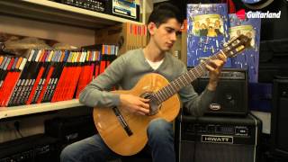 Almansa 401 Solid Cedar Classic Guitar Soundcheck Overview [upl. by Owades]