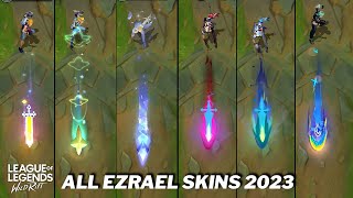 EZREAL ALL SKINS Old VS New Comparison Rework  League of Legends [upl. by Atimed]