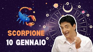 Scorpione ♏️ Mercoledì 10 Gennaio 🔮 Oroscopo Paolo Fox  Logica e intuito in equilibrio col binomio [upl. by Ahtabbat]