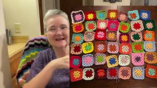 Vlogmas 2023 Day 13 Check Out All my Granny Squares [upl. by Llemart]