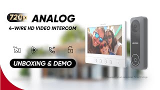 Hikvision 4wire Video Intercom Unboxing amp Demonstration [upl. by Ttegirb]