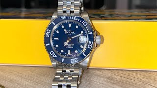 Davosa Ternos Ceramik Blue the watch I bought second time Review unboxing opinion 16155504 spec [upl. by Akkim844]