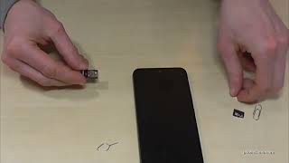 Samsung Galaxy A54 5G How to insert the SIM card Tutorial for the SIM cards [upl. by Nyliuqcaj447]