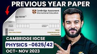 Cambridge IGCSE Physics Past Papers  CIE IGCSE Physics Extended 062542ON23  IGCSE Physics [upl. by Edmunda]