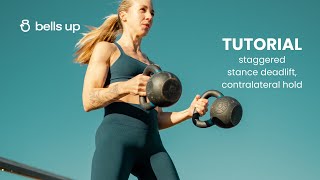 kettlebell or dumbbell staggered stance deadlift contralateral hold [upl. by Mcclenaghan]