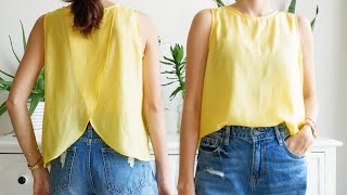 DIY Split Back Top  How To Make Split Back Top  Sewing Tutorial [upl. by Annayt354]