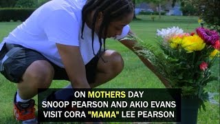 Akio Evans document Felicia Snoop Pearson visiting her foster mother Cora Pearson grave [upl. by Ahsatsana]