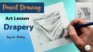 How to Draw Draperies or Fabric Folds  Pencil Shading  High School Art Lesson [upl. by Iem]