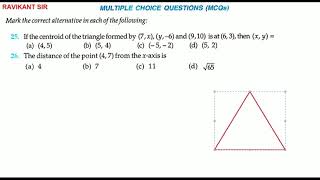 If the centroid of the triangle formed by 7x y6 and 910 is at 63 then x y [upl. by Leuqcar226]