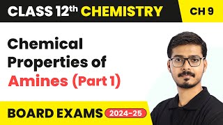 Chemical Properties of Amines Part 1  Amines  Class 12 Chemistry Chapter 9  CBSE 202425 [upl. by Corene88]