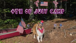 Overnight Canoe Camping with My Dog  4th of July Edition [upl. by Strang32]