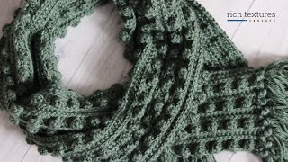 Rocky Scarf Crochet Pattern [upl. by Aliam404]