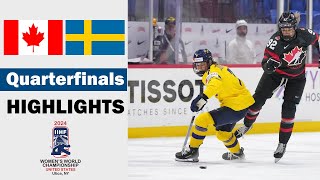 Canada vs Sweden Full Highlights  Quarterfinals  2024 Womens World Hockey Championship [upl. by Henebry137]