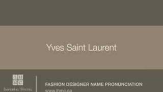 Yves Saint Laurent [upl. by Ciryl]