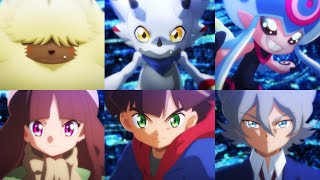 Digimon Ghost Game All Main Character First Evolution Scene at The Same Time [upl. by Domela]