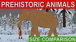 PREHISTORIC EXTINCT ANIMALS size comparison  Reupload [upl. by Zerimar]