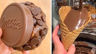 So Yummy Chocolate MELTED Cake Recipe  Oddly Satisfying Chocolate Cake Video Compilation  MrChef [upl. by Zeke]