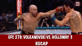 UFC 276 Alexander Volkanovski vs Max Holloway 3 Recap [upl. by Elleinad]