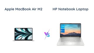 Apple MacBook Air M2 vs HP Notebook i32022  Comparison amp Review ⚔️🔥 [upl. by Uttasta]