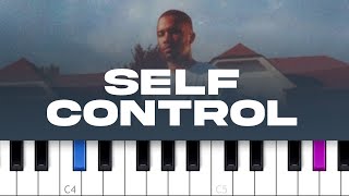 Frank Ocean  Self Control piano tutorial [upl. by Wickham]