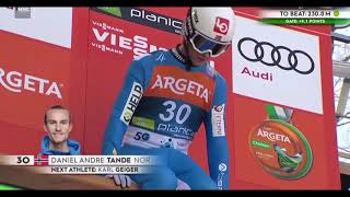 Daniel Andre Tandes brutaler Sturz in Planica [upl. by Beacham562]