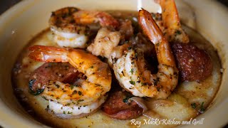 How To Make Louisiana Cajun Style Shrimp and Grits  Ray Macks Kitchen and Grill [upl. by Akemej404]