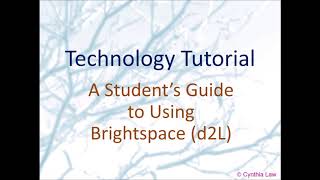 A Students Guide to Using Brightspace [upl. by Ergener]