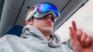 Apple Vision Pro on an Airplane How Its Actually Like [upl. by Anelle]