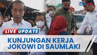 Presiden Jokowi Kunjungan ke Saumlaki Kepulauan Tanimbar Disambut Tarian Khas amp Diberi Kain Tenun [upl. by Ahtoelc]