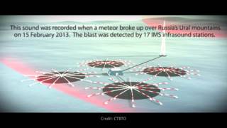 Infrasound Recording of the Meteor that Broke up Over Russias Ural Mountains [upl. by Aitekram]