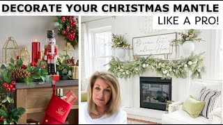 Create A Stunning Christmas Mantle With These 5 Pro Decorating Tips [upl. by Oilicec]